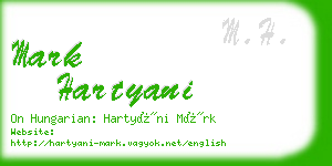 mark hartyani business card